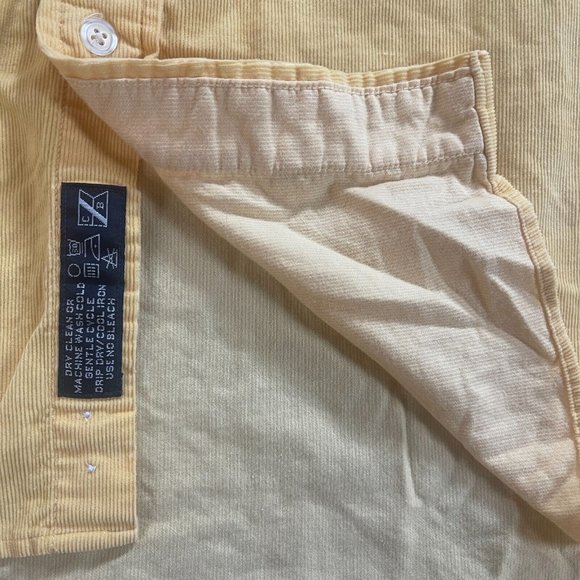 VTG 90s Gold Yellow Corduroy Cutter & Buck L/S Buttondown Casual Shirt Size 2XT - Picture 5 of 5